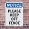 Signmission Please Keep Off Fence, 7 in W x Rectangle, Plastic OS-2PACK-NS-P-710-V-17484 - alternate 2